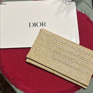 Authentic Dior Limited Edition 2023 Summer Rattan Clutch